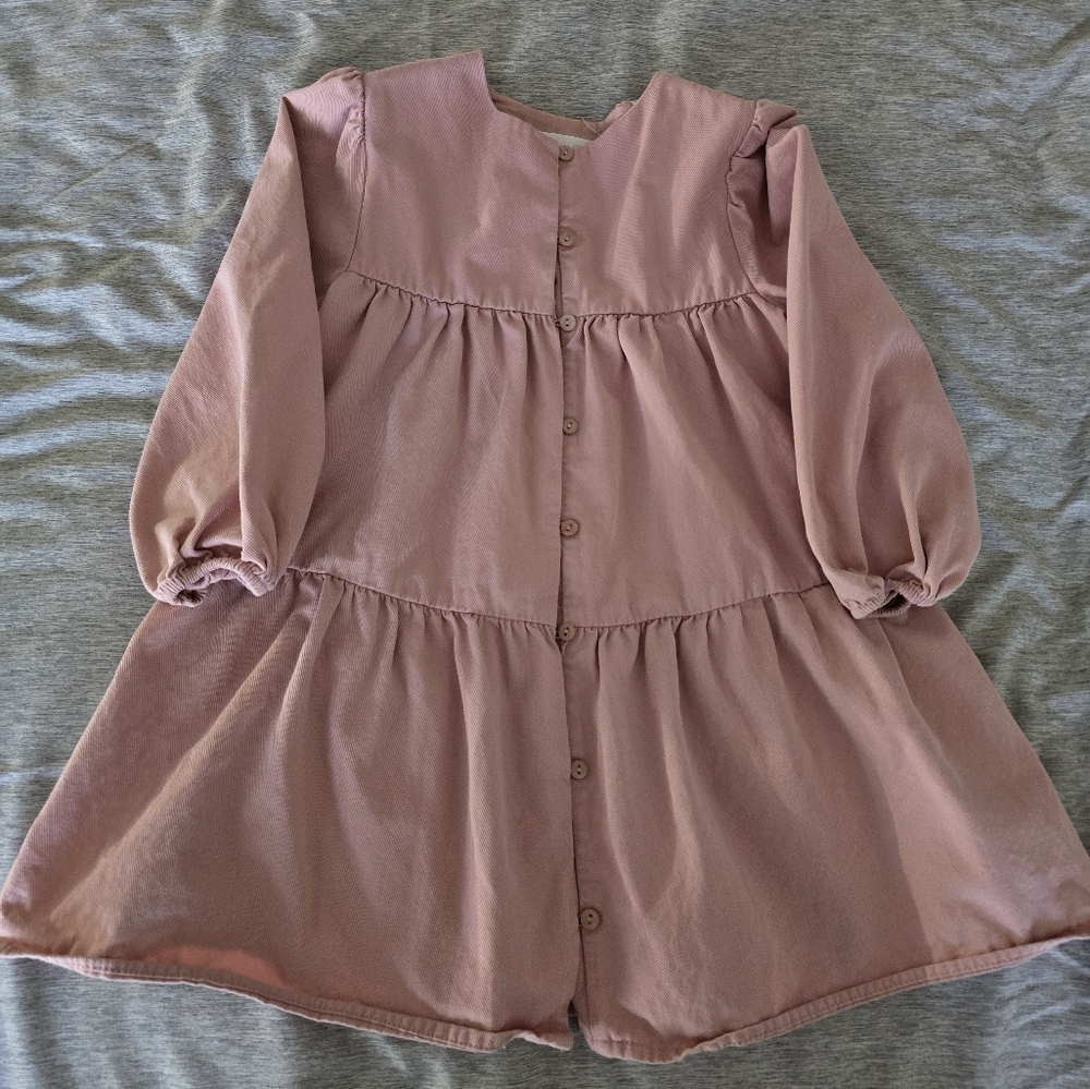 Zara toddler dress dusty pink